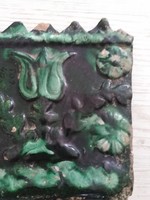 Hollóházi floral stove tile
