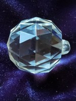 Antik csiszolt kristály csillár függelék gömb, labda