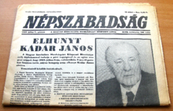 Népszabadság  (1989. július 7.) - Elhunyt Kádár János