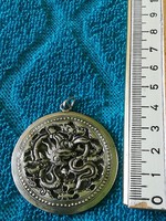 Antik ezüst sárkány medál 