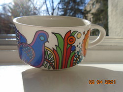 Villeroy&Boch "Acapulco" Vitro porcelán színes galambos virágos teás csésze