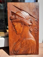 Ignác Pintér, carved wooden sculpture by wood sculptor 1883. Sopron