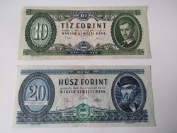 10 forint 1975 és 20 forint 1969 kiváló állapotban