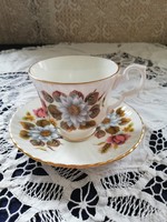 Eladó régi porcelán angol Royal Windsor virágos teás szett! 