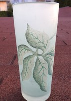 Antik biedermeier henger alakú vastagfalu üvegváza - váza