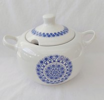 Alföldi porcelán levesestál kék Gabriella dekoros