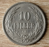 10 Fillér 1909 K.B