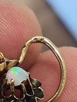 Antik opál köves arany fülbevaló