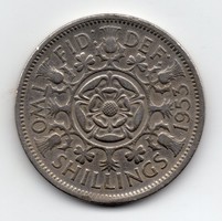 Nagy-Britannia 2 angol Shilling, 1953