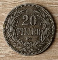 20 Fillér 1908 K.B