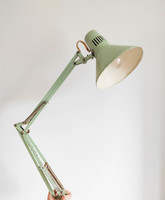 Pasztellszínű mentazöld műhelylámpa - loft stílus - retro fali lámpa, hódmezővásárhelyi