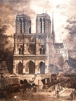 Lakeside Press (Boston): Notre Dame Cathedral, Facade - heliogravür, 19. század vége