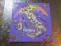 Csempe díszkép edényalátét olasz Italia 20*20 cm
