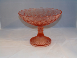 Irredenta rózsaszín üveg asztalközép