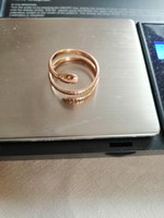 Retro 14 karátos kígyós arany gyűrű 4,23 gr