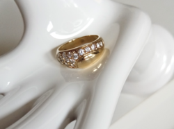 14K-os, köves arany gyűrű 3,8 gramm (12500/gramm) 