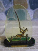 Balatonföldvár emléktárgy plexi fém horgász 6*5,5*2 cm