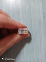 Különleges mintázatú ezüst gyűrű 925!