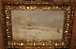 For Luxury7! Large original spinning gergely / 1858-1930 / painting: sheer