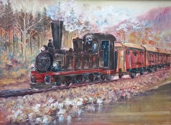 Train. Steam. Locomotive painting