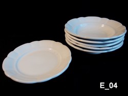 6 db régi Zsolnay jellegű Cseh porcelán paraszt tányér 5 mély leveses és 1 lapos 
