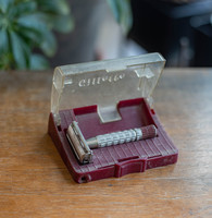 Vintage Gillette cserélhető pengés fém borotva eredeti dobozával