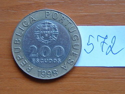 PORTUGÁLIA 200 ESCUDOS 1998 INCM (Garcia De Orta zsidó orvos) BIMETÁL #572