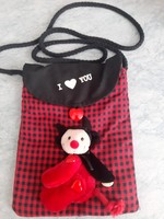 Német piros, fekete, táska, eredeti Sunkid textil táska