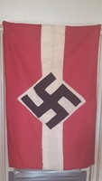 Régi, Ritka! Német, Náci Hitlerjugend zászló, Pamutvászon.