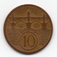 Csehszlovákia 10 csehszlovák haler, 1930