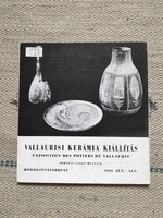 Vallaurisi kerámia kiállítás - Hódmezővásárhely, iparművészeti leporelló