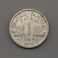 1 Franc 1943, Francia érme