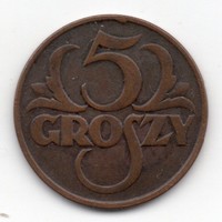 Lengyelország 5 lengyel groszy, 1925