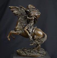 Napóleon a lovon - bronz szobor műtárgy 