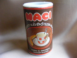 Retro Maci cukrozott kávépótszer-kivonat doboz 1985-ből