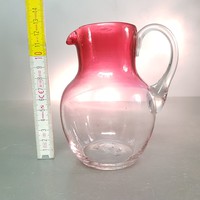 Kis rubinvörös nyakú hutaüveg kancsó (1080)
