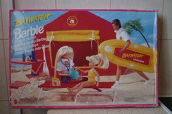 Új, bontatlan Barbie Baywatch mentőállomás szett 1994-ből/Régi vintage Barbie Baywatch szett