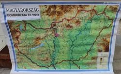 Nagy falitérkép / Magyarország domborzata és vizei