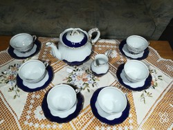 Zsolnay pompadour 6 személyes teás készlet