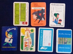Kártyanaptárak; 1961-1965, 7db
