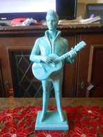 Zsolnay eozin alapmázas Elvis Presley, 40,5 cm