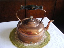 Gyönyörű, antik, vörösréz,  kb. 1 literes teáskanna