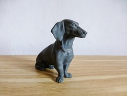 Ritka,retro,vintage öntöttvas tacskó kutya szobor,tacsi