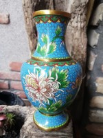zománcos cloisonné váza 19 cm