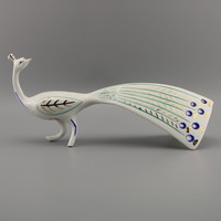 Peacock - porcelain figure, vintage peacock figure