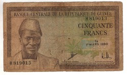50 frank francs 1960 Guinea