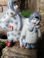bájos orosz-szovjet porcelán gyerekpáros