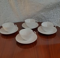 4370 - Szép fehér porcelán teás csésze aljjal ( firma-nak átállítva)
