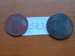 BULGÁRIA 1 LEV 1925 without mintmark (Mint of Brussels) 2 LEVA 1943 A Berlin, (A pénzverde) #583