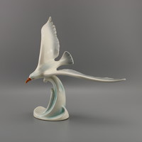 Seagull porcelain figurine, albatross, vintage bird figurine